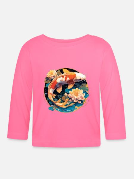 Kois Koi Karpfen - Baby Bio-Langarmshirt - Azalea