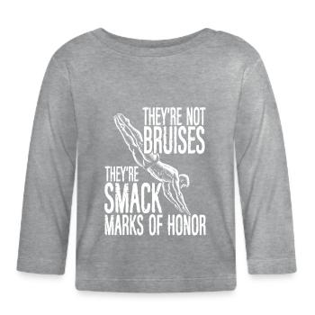 Tremplin Plongée Plongée Plongeurs - T-shirt manches longues bio Bébé - gris chiné - Devant