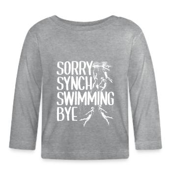 Synchronschwimmen Synchro Schwimmer - Baby Bio-Langarmshirt - Grau meliert - Vorne