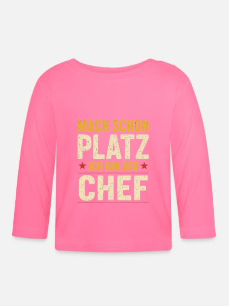 Ich bin der Chef – Spruch - Baby Bio-Langarmshirt - Azalea