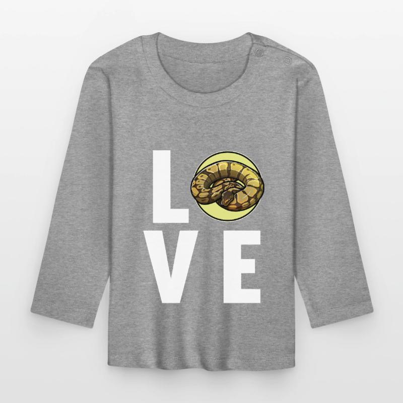 Ball Python Roi Python Roi Python T-shirt manches longues bio Bébé