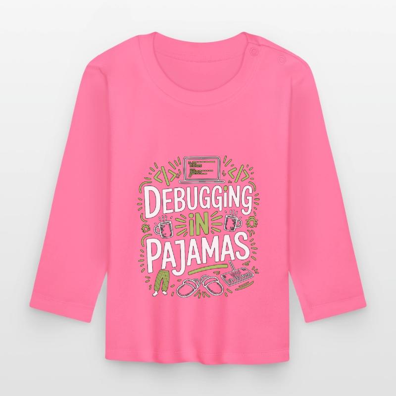 Remote Developer Debugging In Software Developer Baby Bio-Langarmshirt