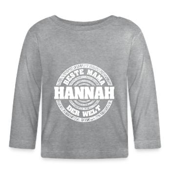 Mère Hannah - T-shirt manches longues bio Bébé - gris chiné - Devant