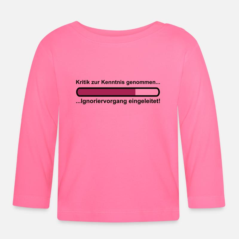 Ignoriervorgang - T-shirt manches longues bio Bébé - rose azalée