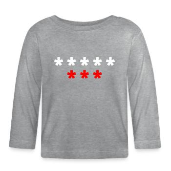 anti pis 2 - Organic Baby Long Sleeve T-Shirt - heather grey - Front