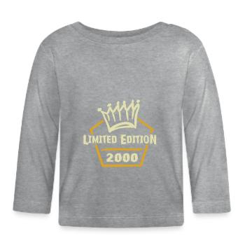 2000 - Organic Baby Long Sleeve T-Shirt - heather grey - Front