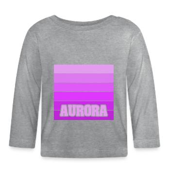 Maiden name Aurora - Organic Baby Long Sleeve T-Shirt - heather grey - Front