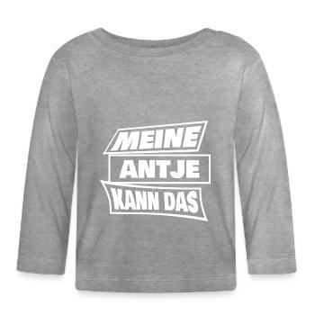 Cadeau pour Antje - T-shirt manches longues bio Bébé - gris chiné - Devant