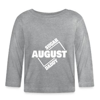 Sugar Daddy Août - T-shirt manches longues bio Bébé - gris chiné - Devant