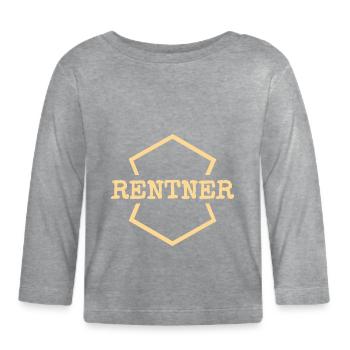 Pensioners as work - Organic Baby Long Sleeve T-Shirt - heather grey - Front