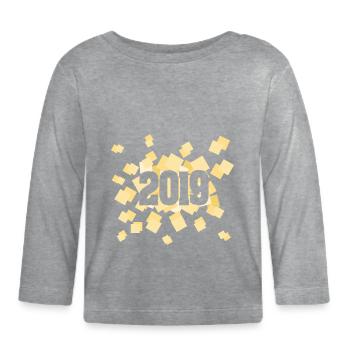 Year: 2019 - Organic Baby Long Sleeve T-Shirt - heather grey - Front