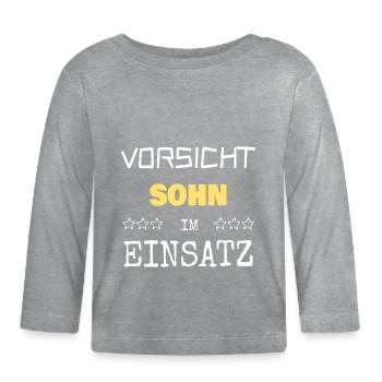 Vocation Son - Organic Baby Long Sleeve T-Shirt - heather grey - Front