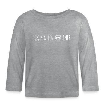 Ick bin een Berliner - Baby Bio-Langarmshirt - Grau meliert - Vorne