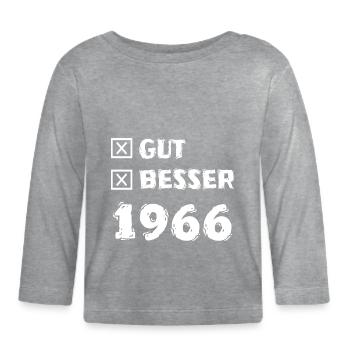 1966 - Baby Bio-Langarmshirt - Grau meliert - Vorne