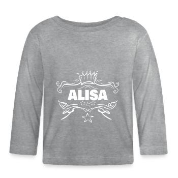 Baby Alisa - Baby Bio-Langarmshirt - Grau meliert - Vorne