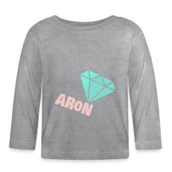 Noble Aron - T-shirt manches longues bio Bébé - gris chiné - Devant