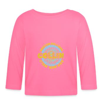Collin als Vorname - Baby Bio-Langarmshirt - Azalea - Vorne
