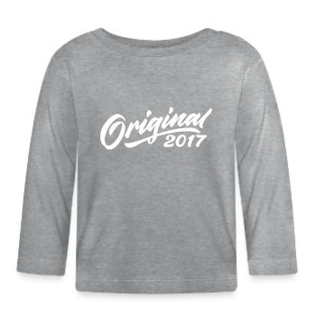 Original 2017 Geburtstagsgeschenk 2017 - Baby Bio-Langarmshirt - Grau meliert - Vorne