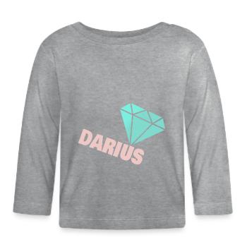 Darius als Edel - Baby Bio-Langarmshirt - Grau meliert - Vorne