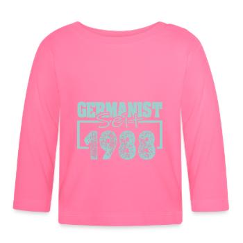 Germanist 1988 - Organic Baby Long Sleeve T-Shirt - azalea - Front