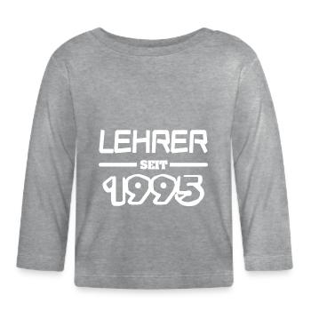 1995 - Organic Baby Long Sleeve T-Shirt - heather grey - Front