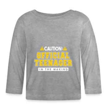Official Teenager In The Making - Organic Baby Long Sleeve T-Shirt - heather grey - Front