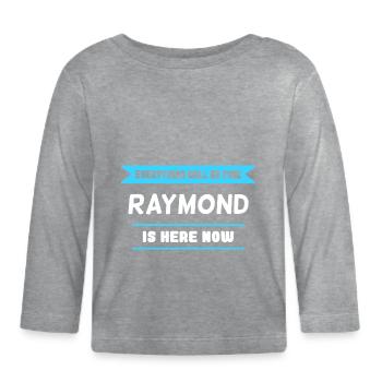 Raymond Name Saying für stolze Raymonds - Baby Bio-Langarmshirt - Grau meliert - Vorne