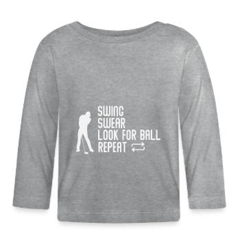 Sarkastischer Golf Witz Golfplatz Humor Golfen - Baby Bio-Langarmshirt - Grau meliert - Vorne