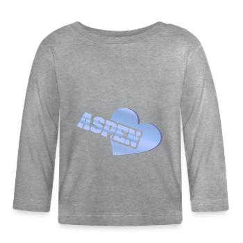 Love Aspen - Baby Bio-Langarmshirt - Grau meliert - Vorne