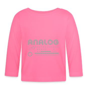 Retro Synthesizer Modular Analog Music Producer - Organic Baby Long Sleeve T-Shirt - azalea - Front