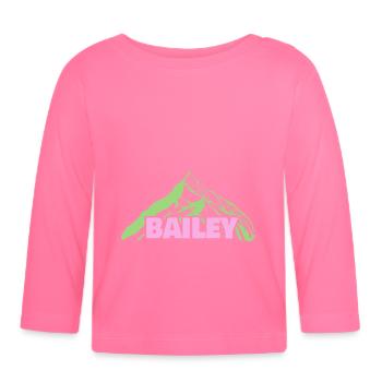 Bail d’alpinisme - T-shirt manches longues bio Bébé - rose azalée - Devant