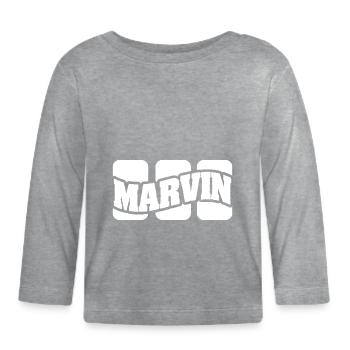 Marvin comme nom - T-shirt manches longues bio Bébé - gris chiné - Devant