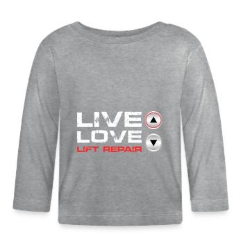 Réparation Live Love Lift - T-shirt manches longues bio Bébé - gris chiné - Devant