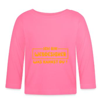 Webdesigner als Beruf - Baby Bio-Langarmshirt - Azalea - Vorne