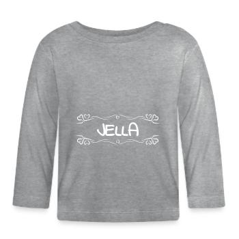 Naam Jella - Bio-shirt met lange mouwen voor baby’s - grijs gemêleerd - Voor