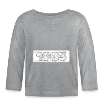 1983 - T-shirt manches longues bio Bébé - gris chiné - Devant