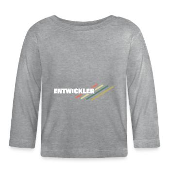 Workplace Developer - Organic Baby Long Sleeve T-Shirt - heather grey - Front