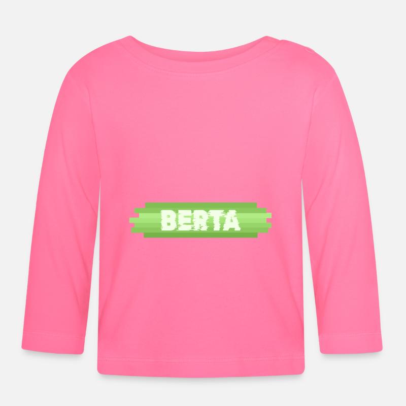 Geschenkidee Berta - Baby Bio-Langarmshirt - Azalea