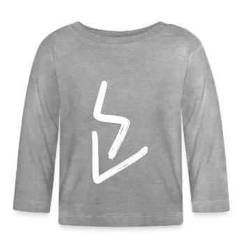Flèche - T-shirt manches longues bio Bébé - gris chiné - Devant
