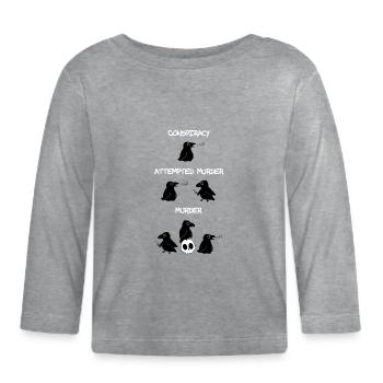 Complot - Tentative de meurtre - Meurtre - T-shirt manches longues bio Bébé - gris chiné - Devant