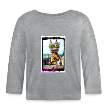 Artistic rag doll creation King City - Organic Baby Long Sleeve T-Shirt - heather grey - Front