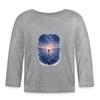 Extrême Nord - T-shirt manches longues bio Bébé - gris chiné - Devant
