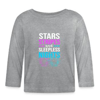 Baby Shower July - Organic Baby Long Sleeve T-Shirt - heather grey - Front