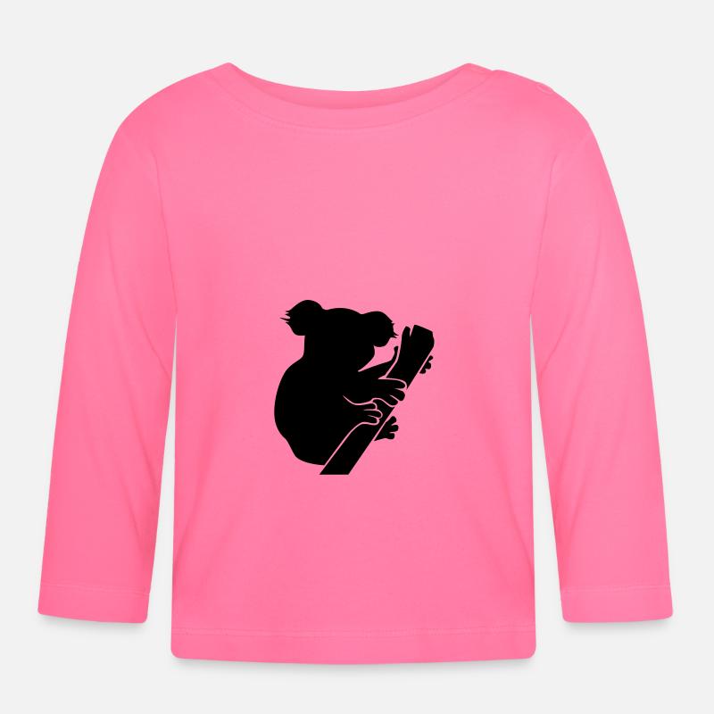 Koala - T-shirt manches longues bio Bébé - rose azalée