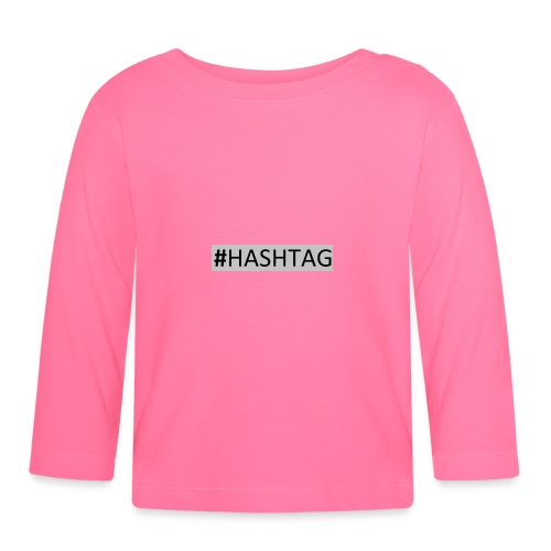 Hashtag - Økologisk langarmet baby-T-skjorte