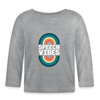 Speech Therapy Speech Therapist - Organic Baby Long Sleeve T-Shirt - heather grey - Front