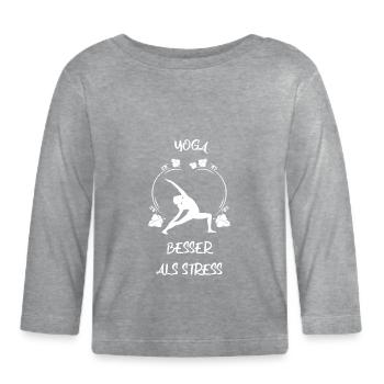 Yoga - Baby Bio-Langarmshirt - Grau meliert - Vorne