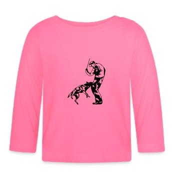 Sports bite (G) - Organic Baby Long Sleeve T-Shirt - azalea - Front