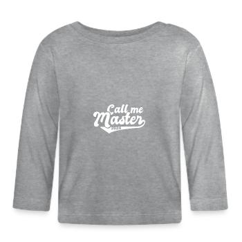 Master 2024 Masterabschluss Sponsion bestanden - Baby Bio-Langarmshirt - Grau meliert - Vorne