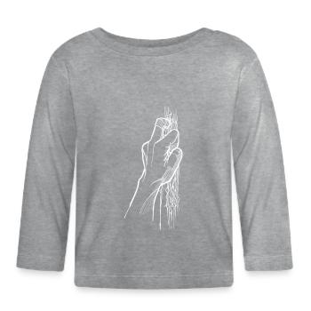 Dedos trepadores - Camiseta manga larga orgánico bebé - gris jaspeado - delante